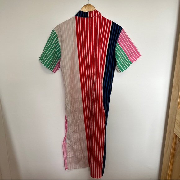 Marimekko Jokapoika multi color stripe shirt dress Size XXS No Belt - Picture 8 of 8